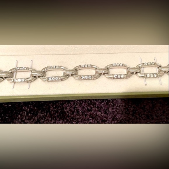 Judith Ripka Sterling & Diamonique Link Bracelet - Picture 2 of 7